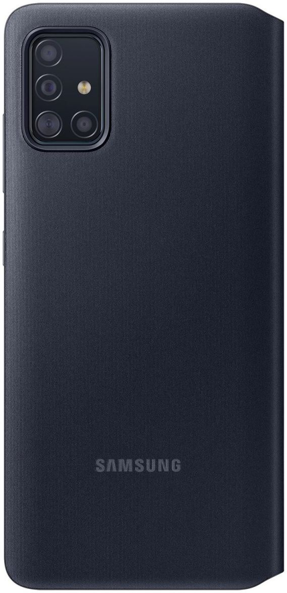 Origineel Samsung Galaxy A51 Hoesje S-View Wallet Cover Zwart/Blauw afbeelding 5
