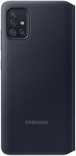 Origineel Samsung Galaxy A51 Hoesje S-View Wallet Cover Zwart/Blauw afbeelding 5