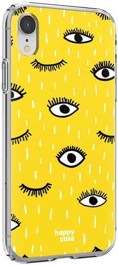 HappyCase Apple iPhone XR Hoesje Flexibel TPU Happy Eyes Print afbeelding 5