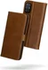 Rosso Deluxe Samsung Galaxy A51 Hoesje Echt Leer Book Case Bruin afbeelding 2