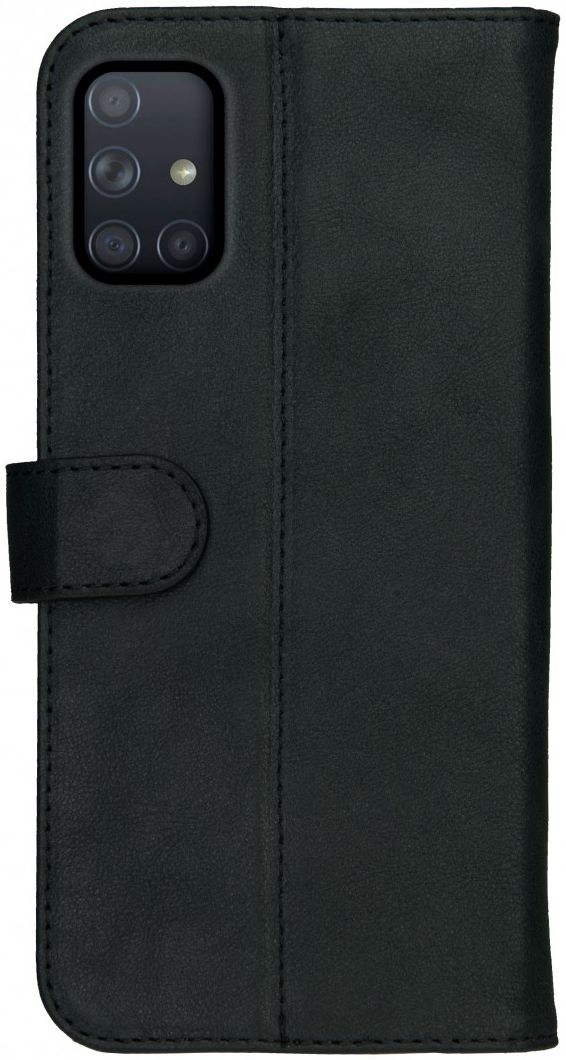 Rosso Deluxe Samsung Galaxy A51 Hoesje Echt Leer Book Case Zwart afbeelding 5