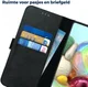 Rosso Deluxe Samsung Galaxy A51 Hoesje Echt Leer Book Case Zwart afbeelding 6
