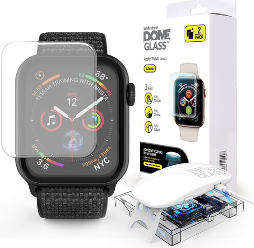 Whitestone Dome Glass Apple Watch 42MM Screenprotector (2-Pack) afbeelding 1