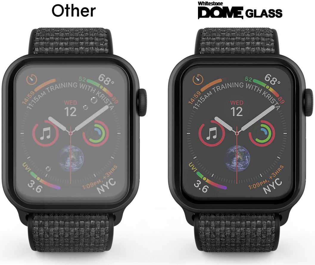 Whitestone Dome Glass Apple Watch 42MM Screenprotector (2-Pack) afbeelding 5