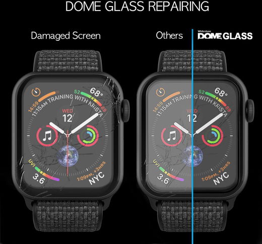 Whitestone Dome Glass Apple Watch 42MM Screenprotector (2-Pack) afbeelding 6