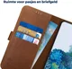 Rosso Deluxe Samsung Galaxy S20 Plus Hoesje Echt Leer Book Case Bruin afbeelding 5