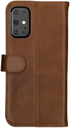 Rosso Deluxe Samsung Galaxy S20 Plus Hoesje Echt Leer Book Case Bruin afbeelding 8