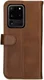 Rosso Deluxe Samsung Galaxy S20 Ultra Hoesje Echt Leer Book Case Bruin afbeelding 8