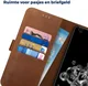 Rosso Deluxe Samsung Galaxy S20 Ultra Hoesje Echt Leer Book Case Bruin afbeelding 5