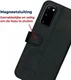 Rosso Deluxe Samsung Galaxy S20 Hoesje Echt Leer Book Case Zwart afbeelding 8
