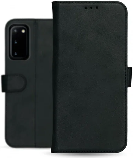 Rosso Deluxe Samsung Galaxy S20 Hoesje Echt Leer Book Case Zwart afbeelding 14