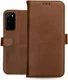 Rosso Deluxe Samsung Galaxy S20 Hoesje Echt Leer Book Case Bruin afbeelding 13