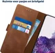 Rosso Deluxe Samsung Galaxy S20 Hoesje Echt Leer Book Case Bruin afbeelding 8