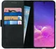 Rosso Deluxe Samsung Galaxy S10 Lite Hoesje Echt Leer Book Case Zwart afbeelding 1