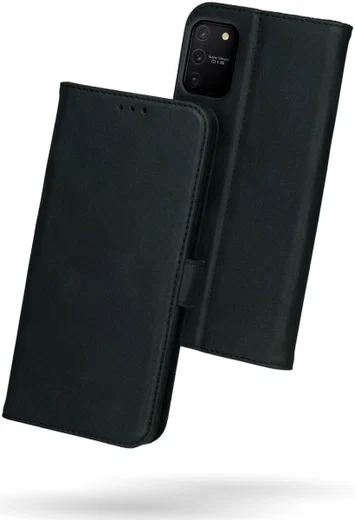 Rosso Deluxe Samsung Galaxy S10 Lite Hoesje Echt Leer Book Case Zwart afbeelding 2