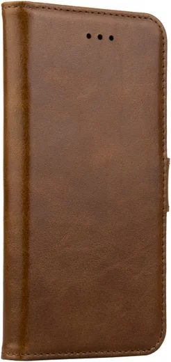 Rosso Deluxe Samsung Galaxy S10 Lite Hoesje Echt Leer Book Case Bruin afbeelding 13