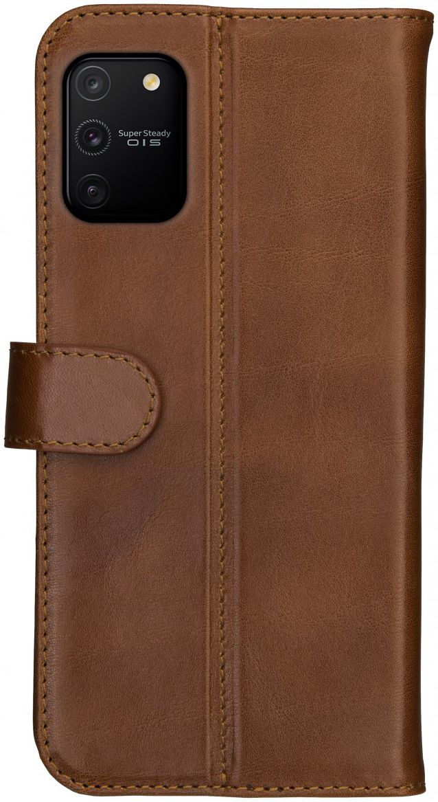 Rosso Deluxe Samsung Galaxy S10 Lite Hoesje Echt Leer Book Case Bruin afbeelding 5
