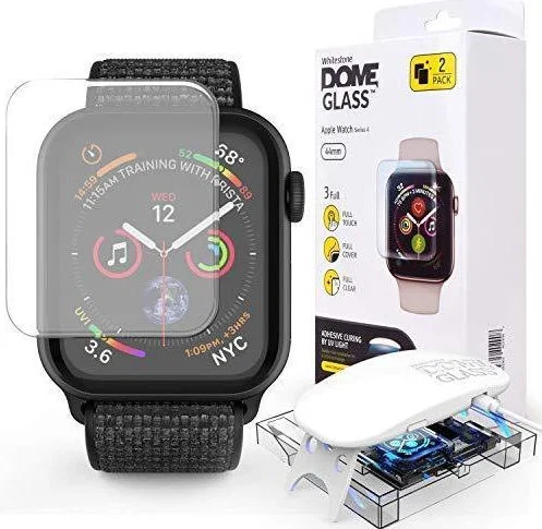 Whitestone Dome Glass Apple Watch 44MM Screenprotector (2-Pack) afbeelding 1