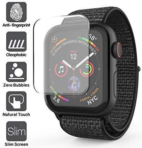Whitestone Dome Glass Apple Watch 44MM Screenprotector (2-Pack) afbeelding 4