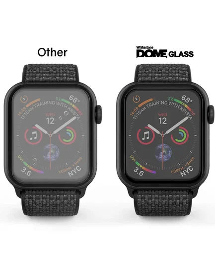 Whitestone Dome Glass Apple Watch 44MM Screenprotector (2-Pack) afbeelding 5