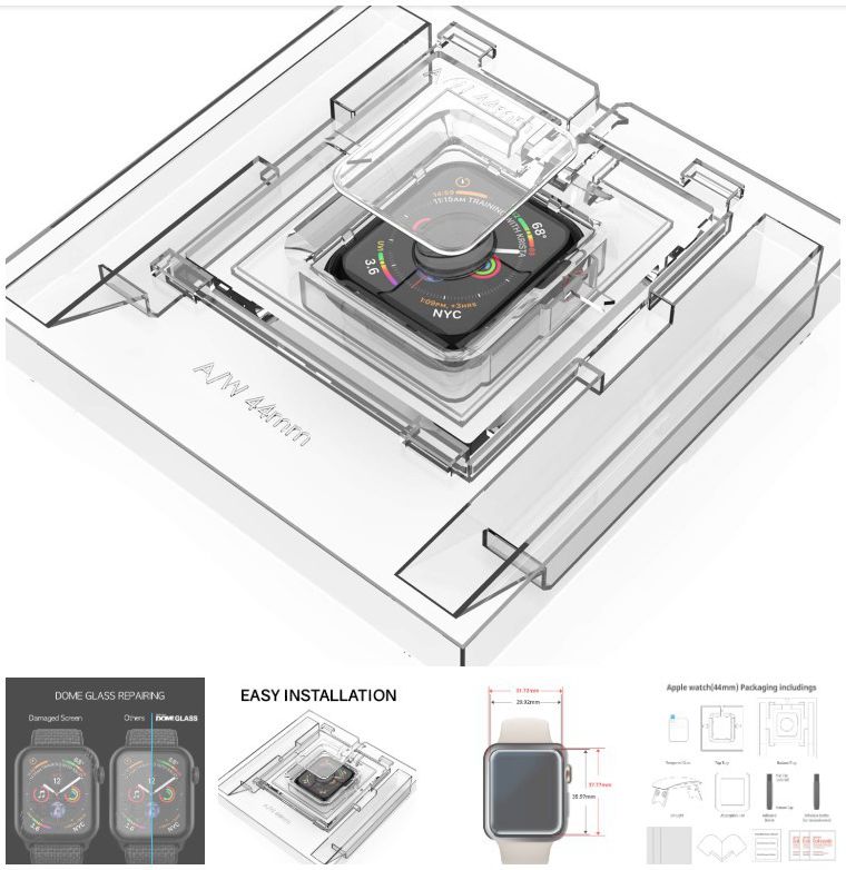 Whitestone Dome Glass Apple Watch 40MM Screenprotector (2-Pack) afbeelding 7