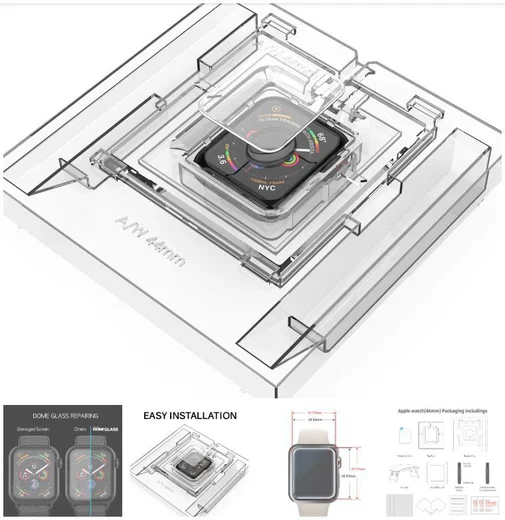 Whitestone Dome Glass Apple Watch 40MM Screenprotector (2-Pack) afbeelding 7