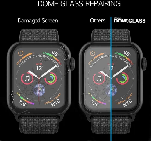Whitestone Dome Glass Apple Watch 40MM Screenprotector (2-Pack) afbeelding 6
