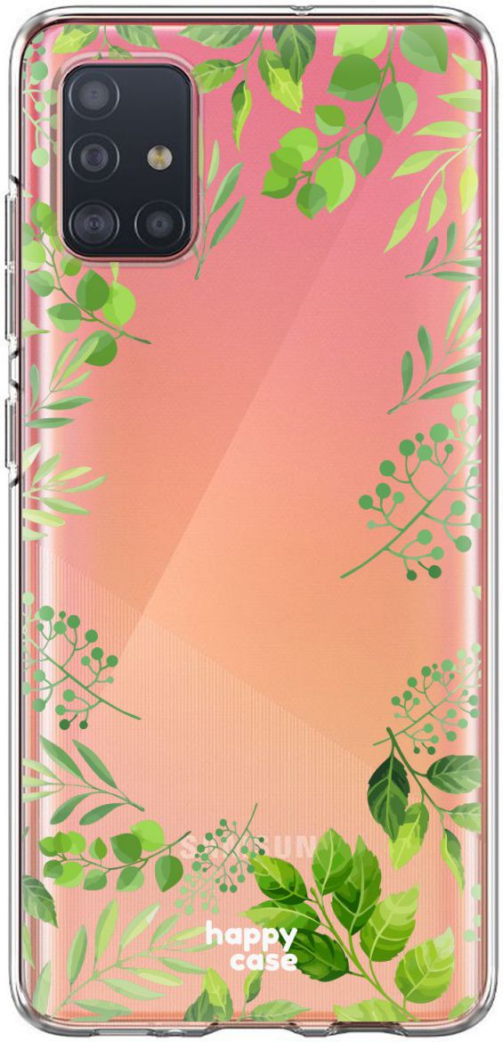 HappyCase Samsung Galaxy A51 Hoesje Flexibel TPU Leaves Print afbeelding 8