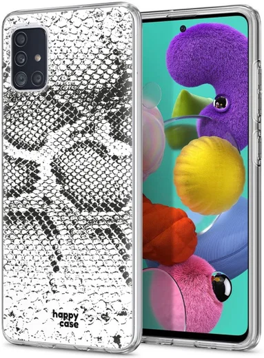 HappyCase Samsung Galaxy A51 Hoesje Flexibel TPU Slangen Print afbeelding 2