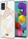 HappyCase Samsung Galaxy A51 Hoesje Flexibel TPU Roze Marmer Print afbeelding 2