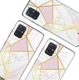 HappyCase Samsung Galaxy A51 Hoesje Flexibel TPU Roze Marmer Print afbeelding 8