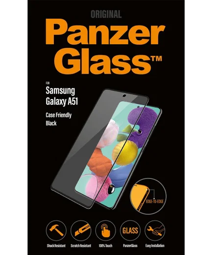 PanzerGlass Samsung Galaxy A51 Screenprotector Case Friendly Zwart afbeelding 1