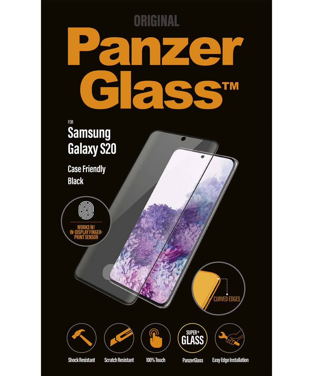 PanzerGlass Samsung Galaxy S20 Fingerprint Screenprotector Zwart afbeelding 1