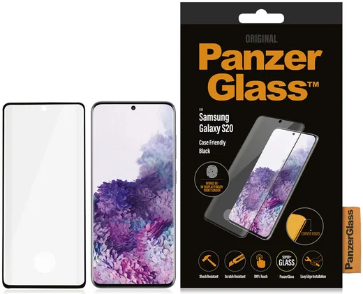 PanzerGlass Samsung Galaxy S20 Fingerprint Screenprotector Zwart afbeelding 3