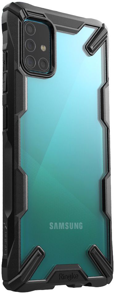 Ringke Fusion X Samsung Galaxy A51 Hoesje Transparant/Zwart afbeelding 2