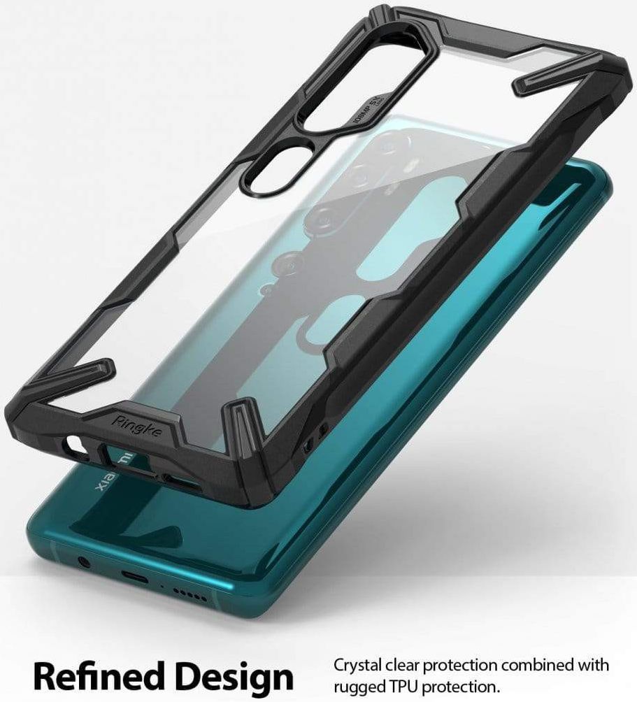 Ringke Fusion X Xiaomi Mi Note 10 (Pro) Hoesje Zwart afbeelding 3