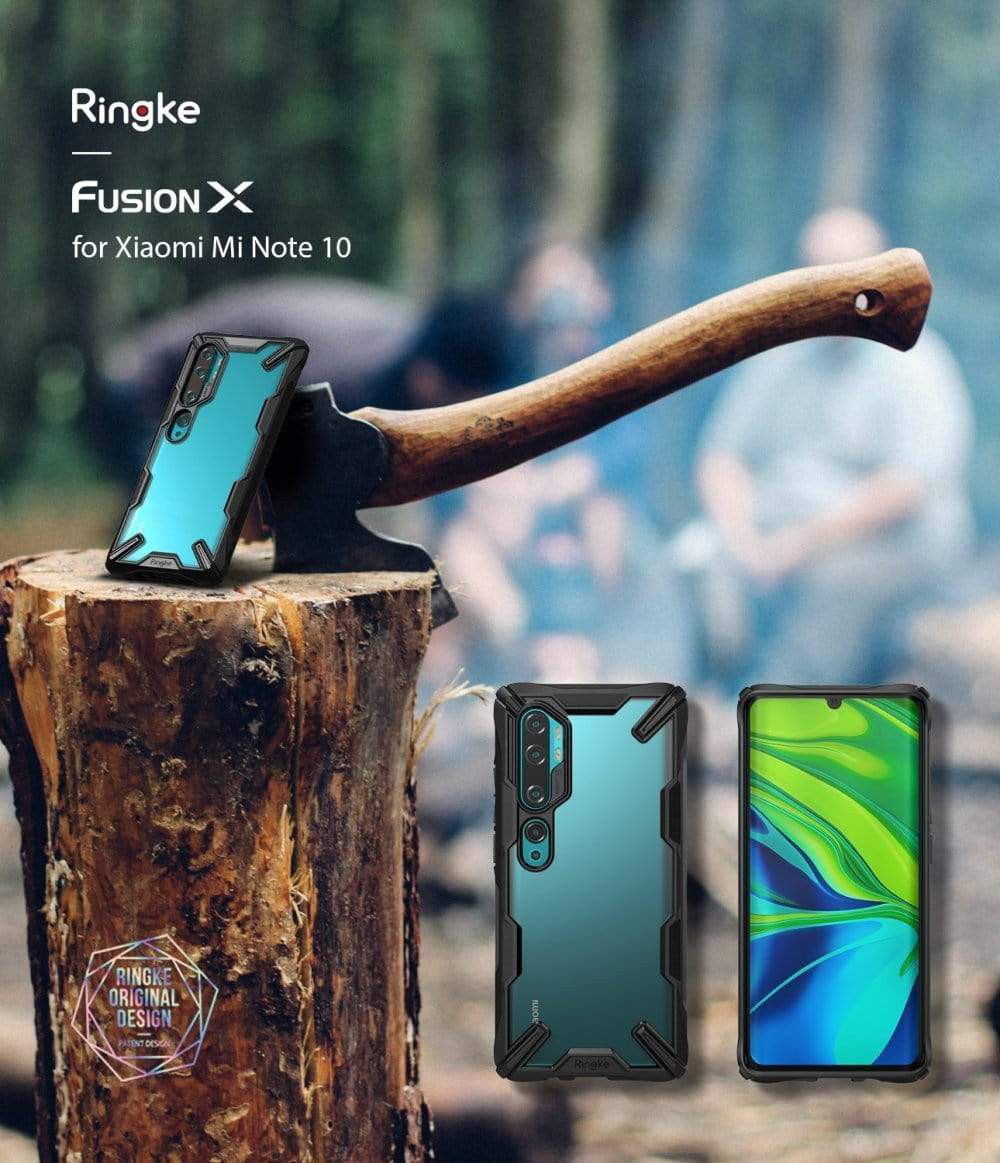 Ringke Fusion X Xiaomi Mi Note 10 (Pro) Hoesje Zwart afbeelding 8