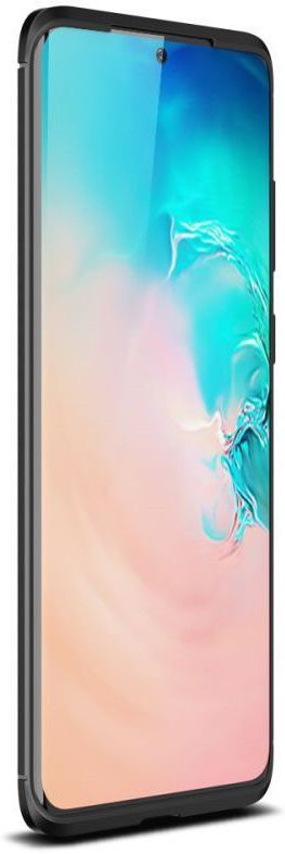 Samsung Galaxy S20 Plus Hoesje Geborsteld Carbon Zwart afbeelding 2