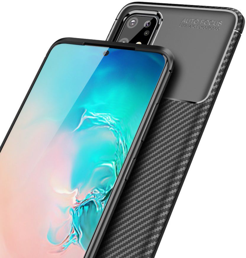 Samsung Galaxy S20 Plus Hoesje Geborsteld Carbon Zwart afbeelding 8