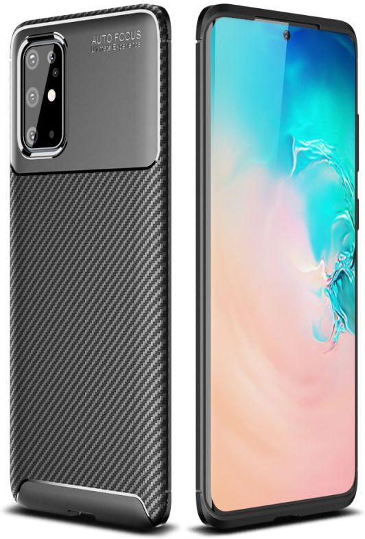 Samsung Galaxy S20 Plus Hoesje Geborsteld Carbon Zwart afbeelding 4