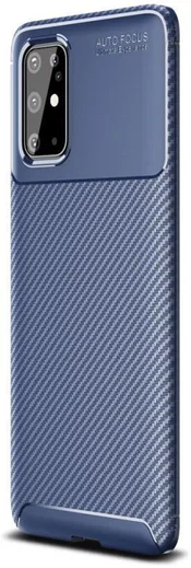 Samsung Galaxy S20 Plus Hoesje Geborsteld Carbon Blauw afbeelding 1