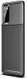 Samsung Galaxy S20 Hoesje Geborsteld Carbon Flexibele Back Cover Zwart afbeelding 1