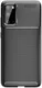 Samsung Galaxy S20 Hoesje Geborsteld Carbon Flexibele Back Cover Zwart afbeelding 5