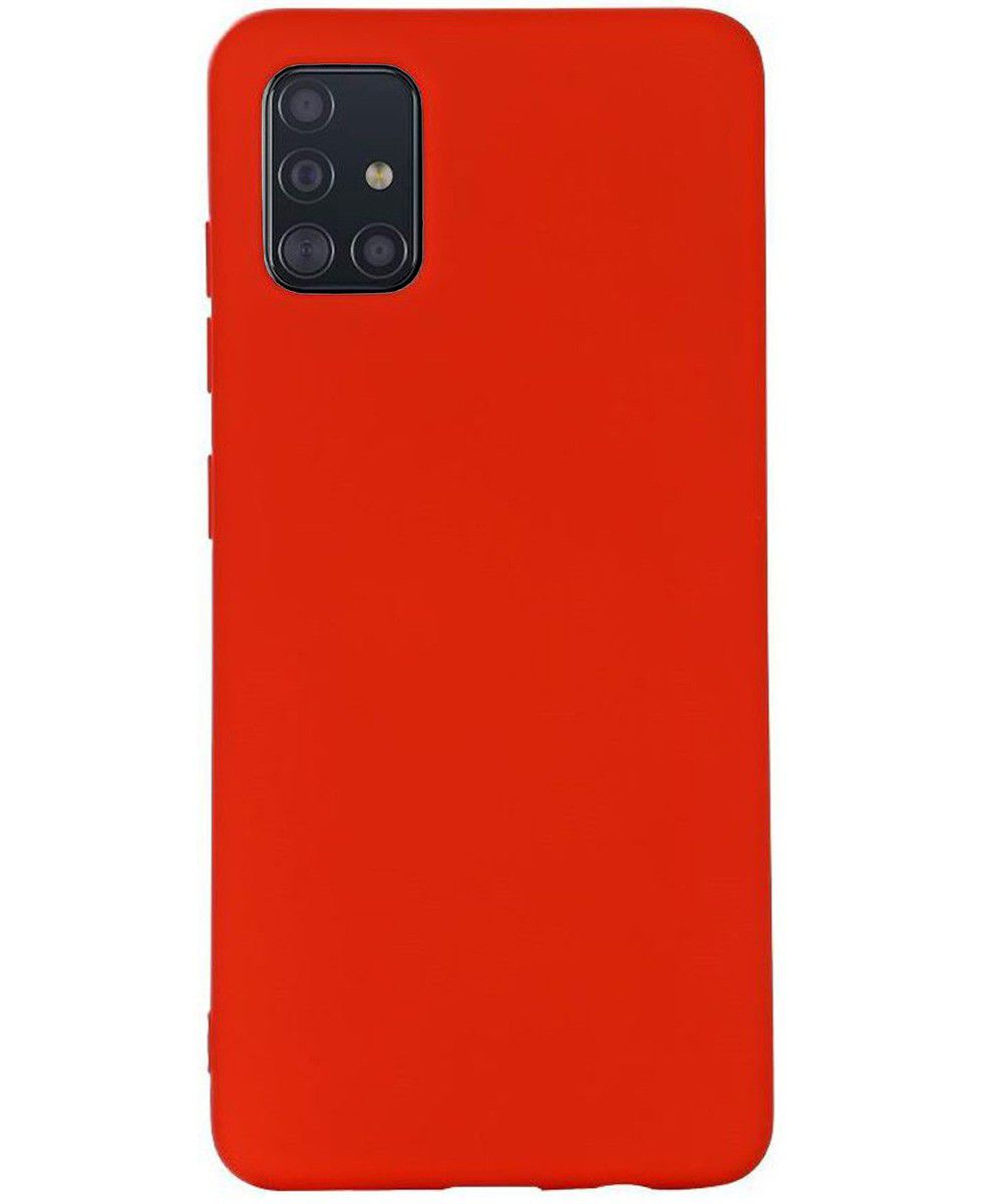 Samsung Galaxy A51 Hoesje Flexibel Siliconen Rood afbeelding 1