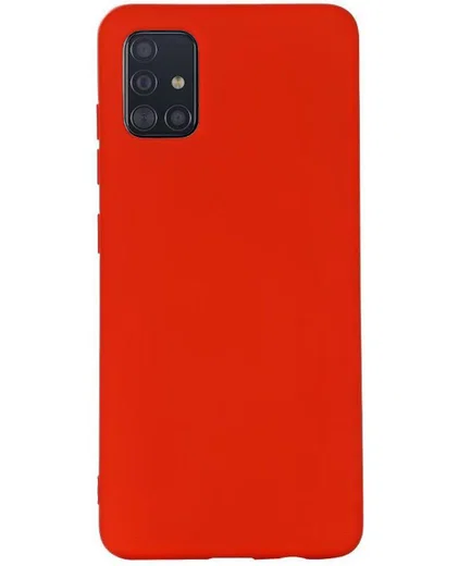 Samsung Galaxy A51 Hoesje Flexibel Siliconen Rood afbeelding 1