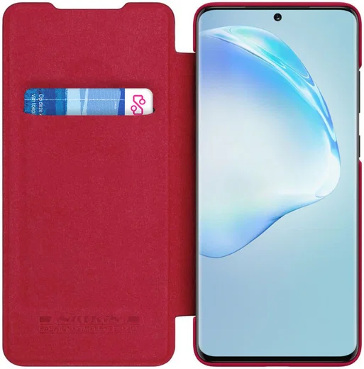 Nillkin Qin Series Book Samsung Galaxy S20 Plus Hoesje Leer Rood afbeelding 1