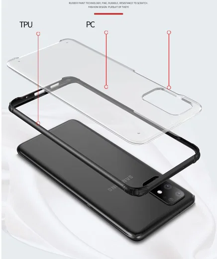 Samsung Galaxy S20 Plus Hoesje Slim Fit Hybride Transparant/Groen afbeelding 3
