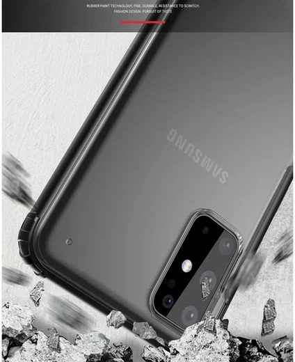 Samsung Galaxy S20 Plus Hoesje Slim Fit Hybride Transparant/Groen afbeelding 5