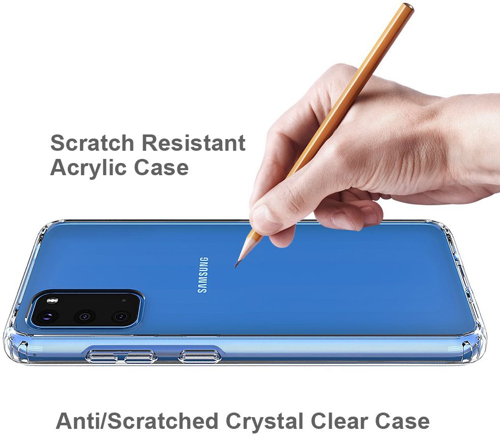 Samsung Galaxy S20 Hoesje Shock Proof Hybride Back Cover Transparant afbeelding 6