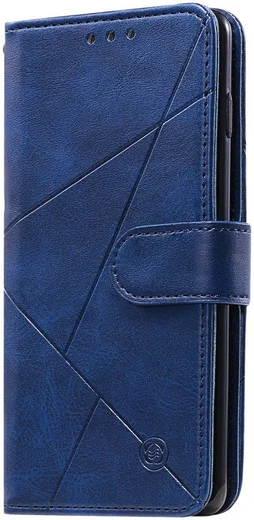 Samsung Galaxy S20 Hoesje Wallet Book Case Voor Pasjes Lines Blauw afbeelding 2